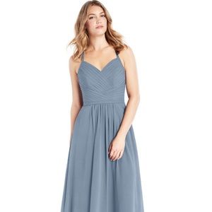 Azazie dusty blue bridesmaid dress